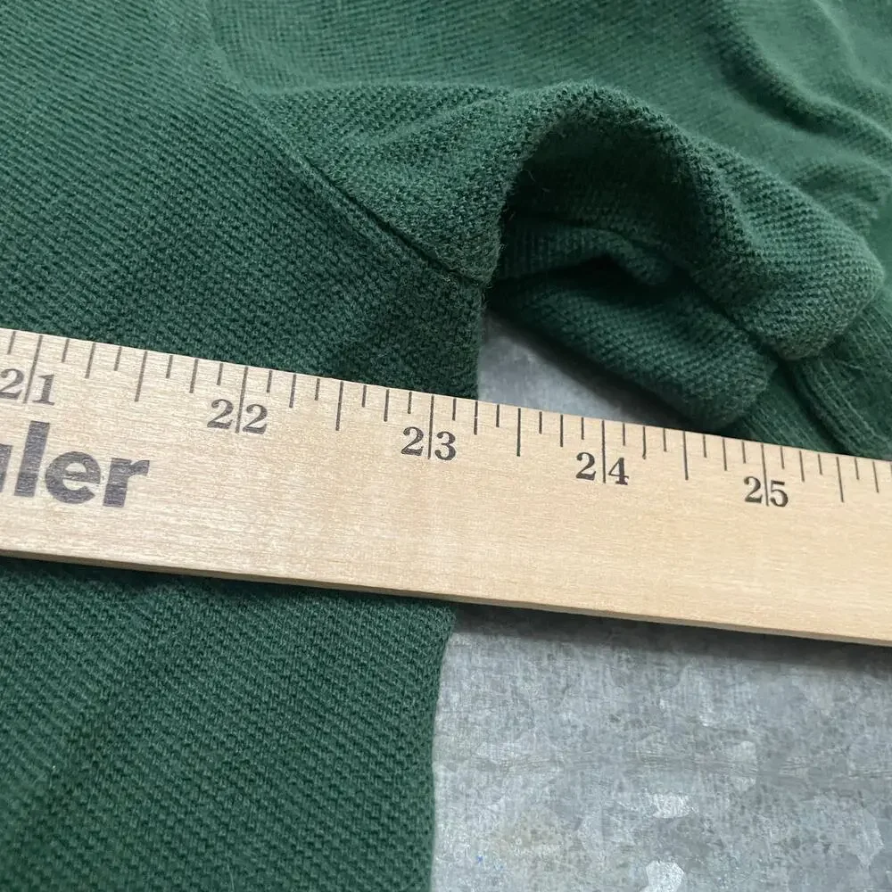 Polo Ralph Lauren Triple Pony #3 Shirt Large Cotton Green Rugby Embroidered